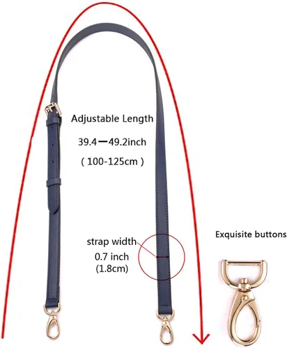 Vista 2 de GOXTECH Correa de repuesto para bolso de cuero genuino, bolso cruzado largo ajustable