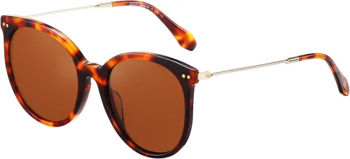 Vista 2 de DUCO Gafas de sol clásicas redondas polarizadas para mujer, gafas de sol retro UV400, DC2340