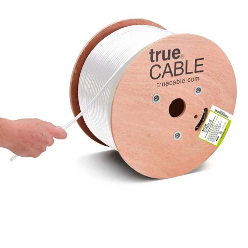 Vista 8 de TRUE CABLE Cat5e Cable Ethernet a granel de entierro directo, blindado F/UTP, 500 pies, negro, impermeable, chaqueta OSP para exteriores, cobre