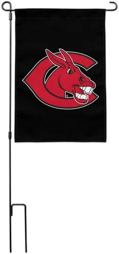 Vista 5 de Bandera de jardín con logotipo secundario de la Universidad de Central Missouri con soporte para poste
