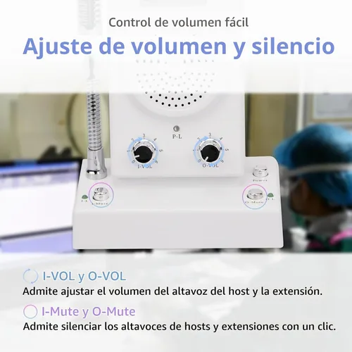 Vista 4 de DESHUN Altavoz de intercomunicación de ventana, intercomunicador de ventana de 2 vías, micrófono de intercomunicación de contador de ventana