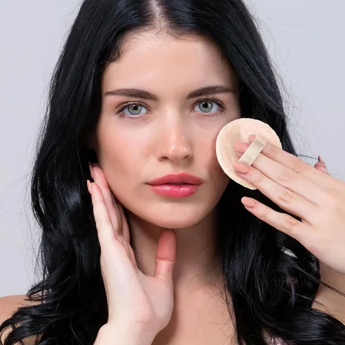 Vista 7 de HINZIC Paquete de 25 esponjas redondas de 2.362 in para aplicadores de maquillaje de base, algodón suave y agradable a la piel, esponja de estilo 2