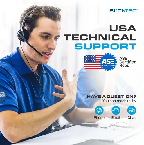 Vista 5 de BLCKTEC 410 Escáner Bluetooth OBD2 para iPhone y Android, sin cuota de suscripción, lector de código de coche OBDII, diagnostica la luz
