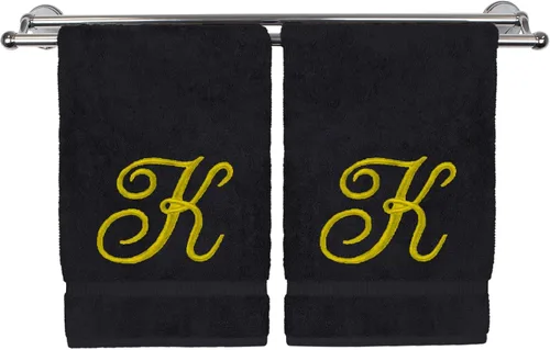 Vista 57 de Toalla de mano con monograma, regalo personalizado, 16 x 30 pulgadas, extra absorbente, 100% algodón turco, acabado de rizo suave, para baño, cocina