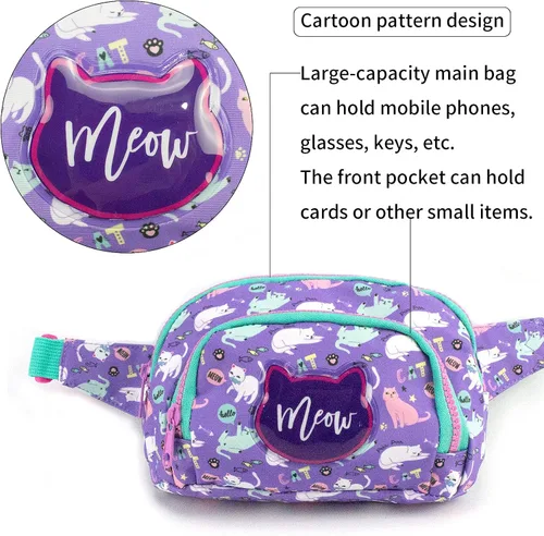 Vista 4 de Riñonera para niños, bolso de viaje para niñas