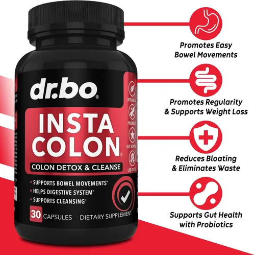 Vista 2 de Limpiador de colon desintoxicante para descarga de peso, pastillas de limpieza de colon de 15 días para mujeres y hombres, laxante natural rápido
