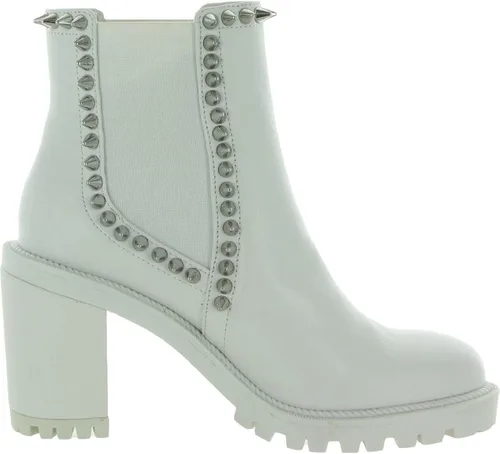 Vista 3 de Jessica Simpson Botines de piel Demmie con tacón grueso y tachuelas para mujer 8