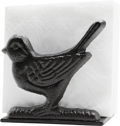 Vista 8 de Exquisito servilletero vintage de hierro fundido con divertido motivo de animales de pie - Los servilleteros Birdie son adecuados para cocinas