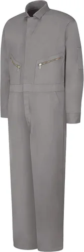 Vista 3 de Mono de algodón para hombre con cremallera delantera, talle grande, mangas largas Red Kap.