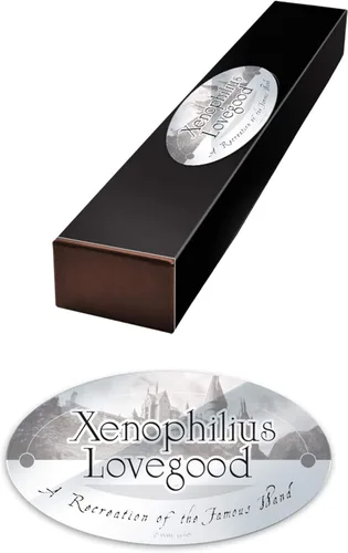 Vista 5 de The Noble Collection - Varita de personaje Xenophilius Lovegood - Varita del mundo mágico de 15 pulgadas (15.0 in) con etiqueta de nombre - Juego