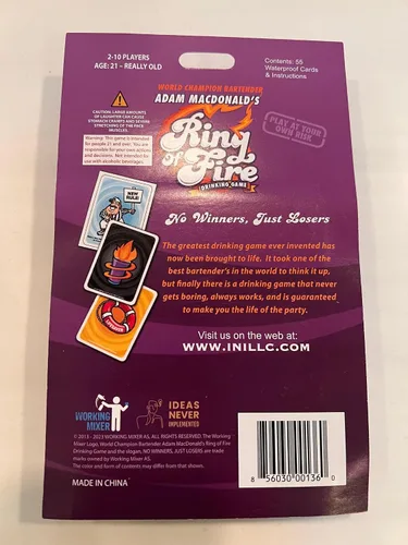Vista 9 de INI Juego de cartas Ring of Fire Divertido juego de beber para fiesta de adultos Juegos de cartas para noche de juegos, despedida de soltera