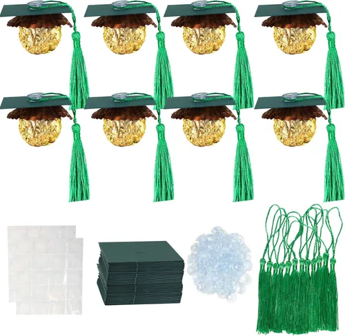 Vista 25 de Gyufise 24 piezas Adornos para pastel de graduación 2026 con purpurina negra, clase de 2026, adornos para magdalenas con gorra de graduación