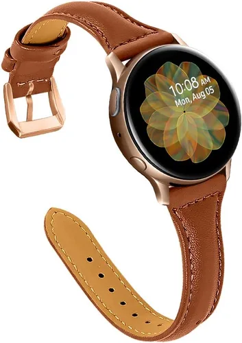 Vista 11 de JOYOZY Correa de cuero compatible con Samsung Galaxy Watch 6/7/FE/5/4 de 40 mm, 44 mm, Active (40 mm)/2 (40 mm) (44 mm), correa de muñeca delgada