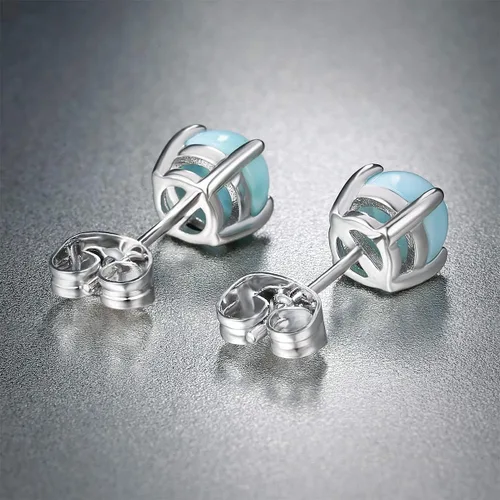 Vista 5 de GEMSME 925 Sterling Silver Gemstone Stud Earrings Hypoallergenic Jewelry for Women