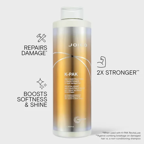 Vista 3 de Joico K-PAK Daily Reconstructing Conditioner For Damaged Hair Restore Shine Smooth & Detangle Eliminate Static With Keratin & Guajava