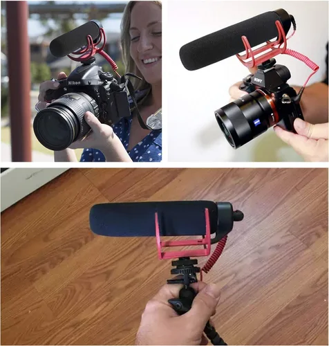 Vista 6 de Protector de espuma Rode Deadcat para micrófono de cámara Rode VideoMic Go, filtro anti-pop para micrófono interior de SUNMON