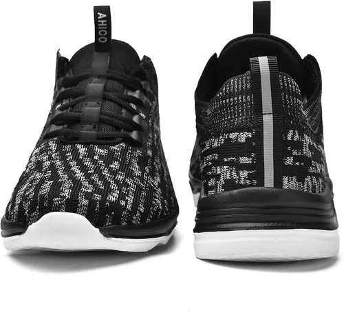 Vista 6 de Ahico Tenis de correr ligeros para hombre zapatos de entrenamiento casuales para interiores y exteriores caminar tenis atléticos