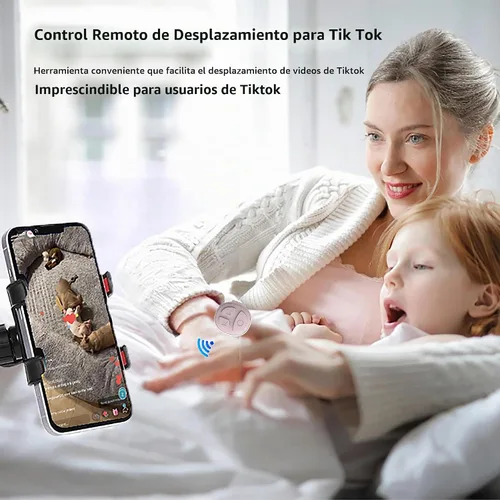 Vista 7 de Anillo de desplazamiento TikTok, control remoto de cámara Bluetooth, anillo de desplazamiento remoto para iPhone TIK Tok, Facebook, YouTube Rosa bebé