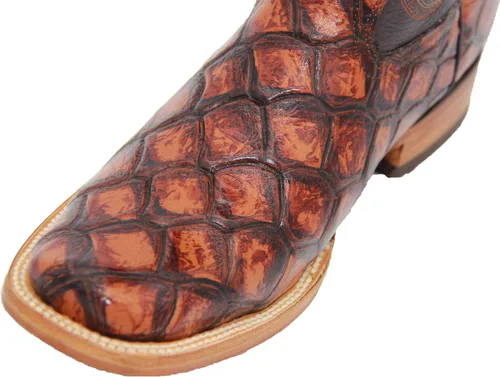 Vista 3 de Western Shops - Botas vaqueras con estampado de peces pirarucu para hombre