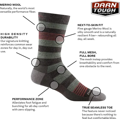 Vista 2 de DARN TOUGH (6033) Oxford Crew - Calcetines ligeros para hombre