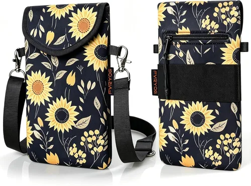 Vista 16 de Funda de neopreno para teléfono con correa cruzada y correa elástica Bear Woodland
