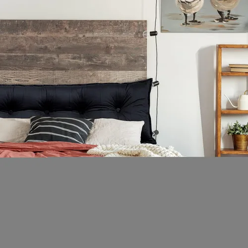 Vista 3 de WOWMAX Almohada rectangular para cabecero, almohada para respaldo de cama, almohada para sentarse en la cama, almohada de apoyo para la espalda