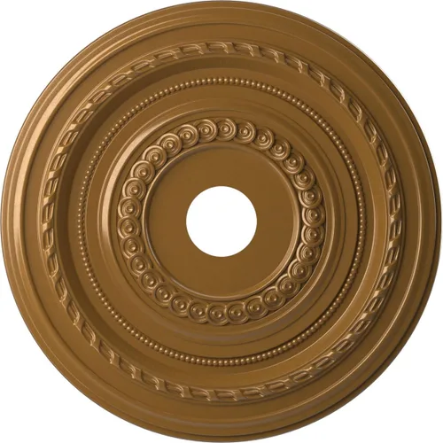 Vista 83 de Ekena Millwork CMP10CO Cole Medallón de techo de PVC termoformado (se adapta a toldos de hasta 4 1/4"), 10 "OD x 3 1/2" ID x 3/4" P