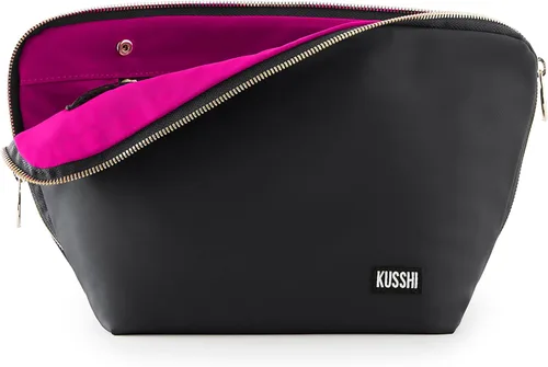 Vista 9 de KUSSHI Bolsa de Maquillaje y Cosméticos Lavable para Viaje, Negro