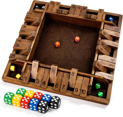 Vista 8 de ropoda Juego de mesa de dados de 4 vías de 12 pulgadas (2-4 jugadores) para niños y adultos