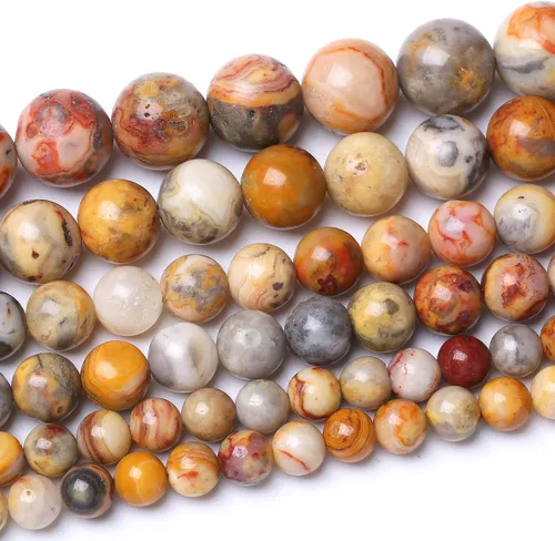 Vista 52 de 6 mm Cuentas redondas sueltas de piedra de sangre africana Cuentas naturales de gemas Cuentas de piedra de energía de cristal para hacer joyas