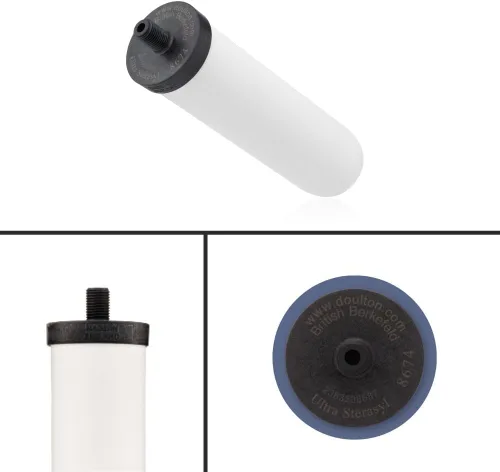 Vista 3 de British Berkefeld Doulton - Vela de agua compatible con filtro Berkey de repuesto para sistemas de filtro de agua por gravedad BB9-2, paquete de 3