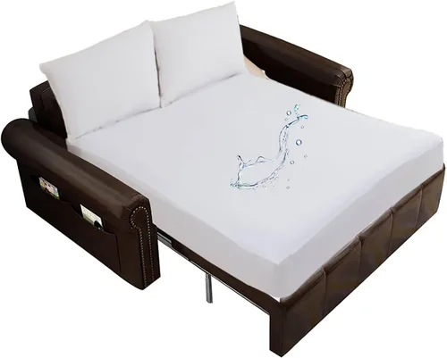 Vista 16 de Protector de colchón de bambú refrescante, impermeable, ultra suave, suave, ajustable, con bolsillo elástico, tamaño individual