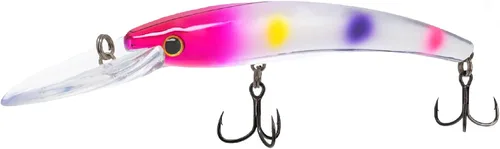Vista 7 de Bill Lewis Pesca Lipless Realista Trolling Preciso Walleye Crankbait Lite con dos grandes Mustad Triple Grips BH Wonderbread en blanco