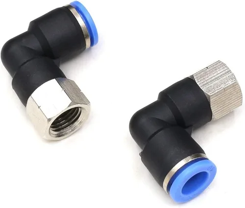 Vista 29 de CEKER 1/2 Codo Macho Conexiones de Líneas Aéreas de Empuje Ajustes de Conexión de Empuje de 90 Grados Ajustes de Aire, PL 1/2 Tubo Od x 1/2" NPT