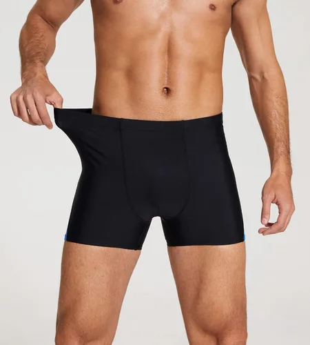 Vista 4 de DEVOROPA Traje de baño deportivo de compresión para hombre, pantalones cortos de natación de secado rápido