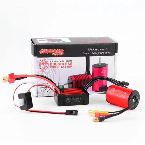 Vista 7 de Superar Hobby 2435 4800KV Motor 25A ESC Combo para 1/16 1/18 RC Azul