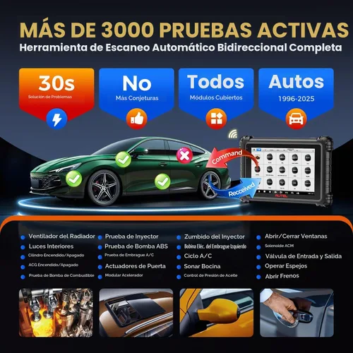 Vista 6 de Autel Scanner MaxiSYS MS906 MAX, ECU Coding 40+ Service Top Bidireccional 2026 10'' MS906MAX V2.0 of MS906 PRO MS908S MK908 II, Lite of Elite 2