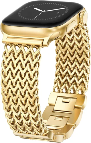 Vista 16 de WINGLE for Apple Watch Band Women 38mm 40mm 41mm 42mm 44mm 45mm 46mm 49mm Series 11 10 9 8 7 6 5 4 3 2 1 SE 3/2/1, Dressy Band Stainless Steel Chain