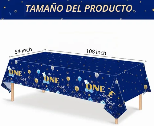 Vista 2 de Tiamon Mantel Mr Onederful de 3 piezas para primer cumpleaños para niños