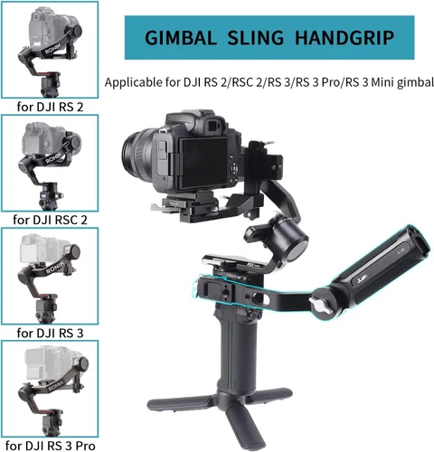 Vista 3 de Foto4easy - Mango ajustable para DJI RS 2 RSC 2 RS 3 RS 3 Pro RS 3 Pro RS 3 Mini cardán estabilizador de mano