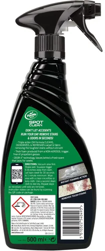 Vista 2 de Turtle Wax 53839 - Removedor de manchas y olores, limpiador en aerosol sin aerosol para alfombras, tela y superficies tapizadas, elimina manchas