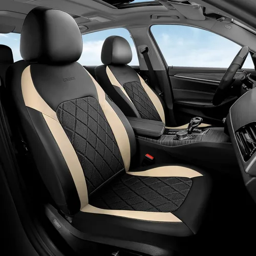 Vista 30 de Coverado Juego completo de fundas de asiento de automóvil, fundas de asiento de 5 asientos, protectores de asiento de malla transpirable, ajuste