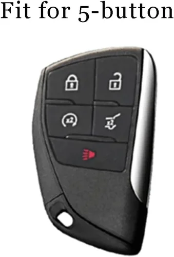 Vista 2 de ontto Funda de llavero de 5 botones para Buick con llavero para GMC Yukon 2021 2022, beige