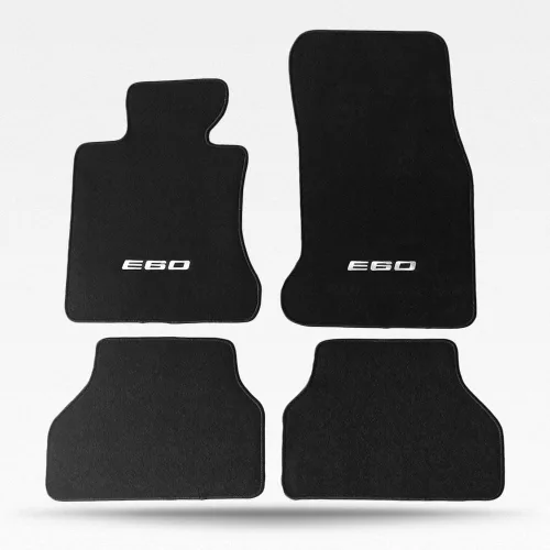 Vista 8 de Tapete para piso de automóvil, compatible con BMW E60 Serie 5 Sedan 2005-2010, juego de alfombras de nailon beige para suelo, 4