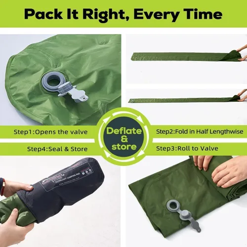 Vista 10 de Gear Doctors® Ether - Colchoneta de dormir ultraligera de 17.5 onzas – Colchón de aire para mochilero – Colchón de camping – Colchoneta inflable