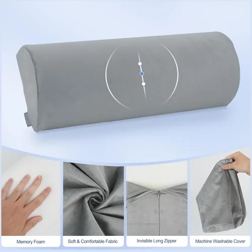 Vista 4 de Almohada de rodilla para dormir de espalda, almohada de espuma viscoelástica para piernas, almohada debajo de la rodilla para dormir, almohada