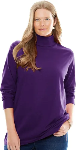 Vista 17 de Camisa algodón, cuello de tortuga, talla grande, Perfecta, para mujer. Banana