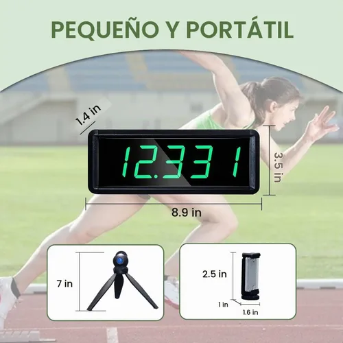 Vista 4 de YZ Laser Timer for Sprints, Laser Sprint System, Track Laser Timer Stopwatch, Lap/Speed Training/Track Field/Running/Football