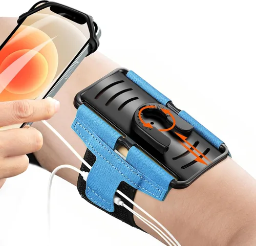Vista 11 de Paquete de 10 soportes de teléfono celular para brazo - Correa de muñeca reflectante y ajustable, fundas para brazo compatibles con iPhone 16 15 14