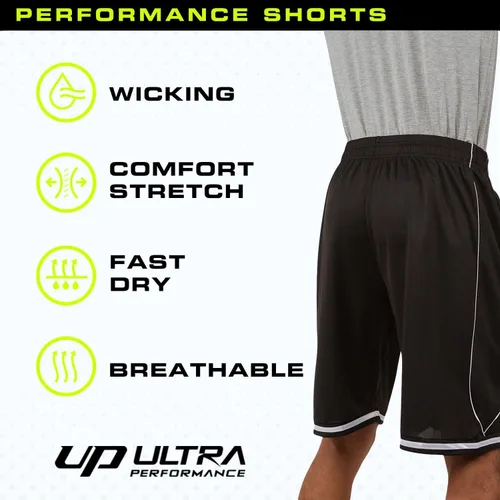 Vista 6 de Ultra Performance Paquete de 5 pantalones cortos para hombre, pantalones cortos atléticos de gimnasio, pantalones cortos de baloncesto para hombres